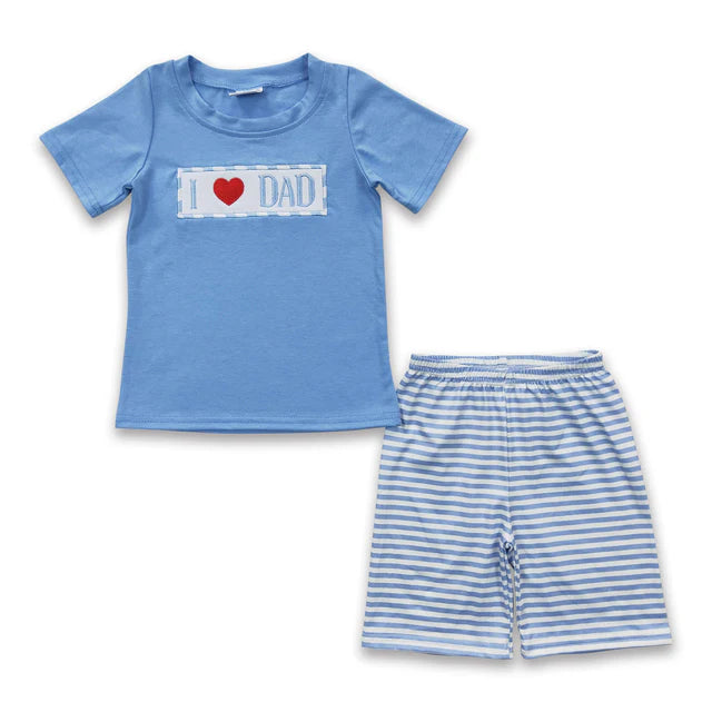 RTS Sibling I love DAD father's day kids outfits and romper