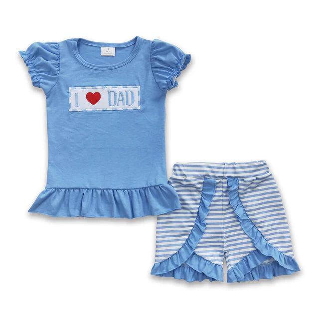RTS Sibling I love DAD father's day kids outfits and romper
