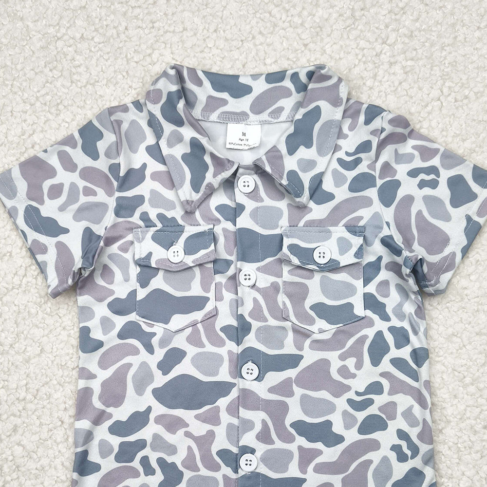 6.10  BT1202SRTS NO MOQ Baby Boys Summer Tops toddler boys clothes camouflage short Sleeve Top