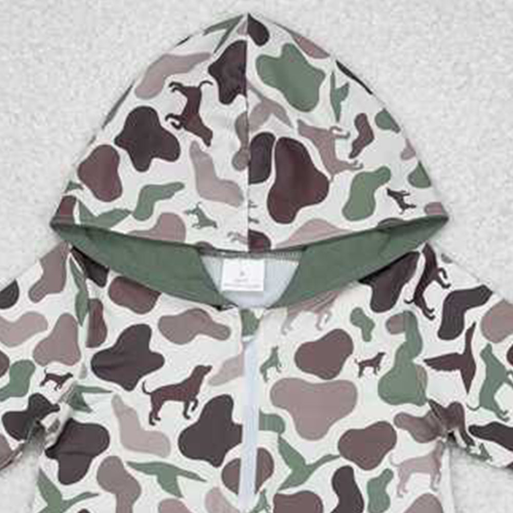 BT0914Kids Camouflage Hunting Hoodie Long Sleeve Duck Dog Print with Pocket Outdoor Casual Fashionable Youthwear