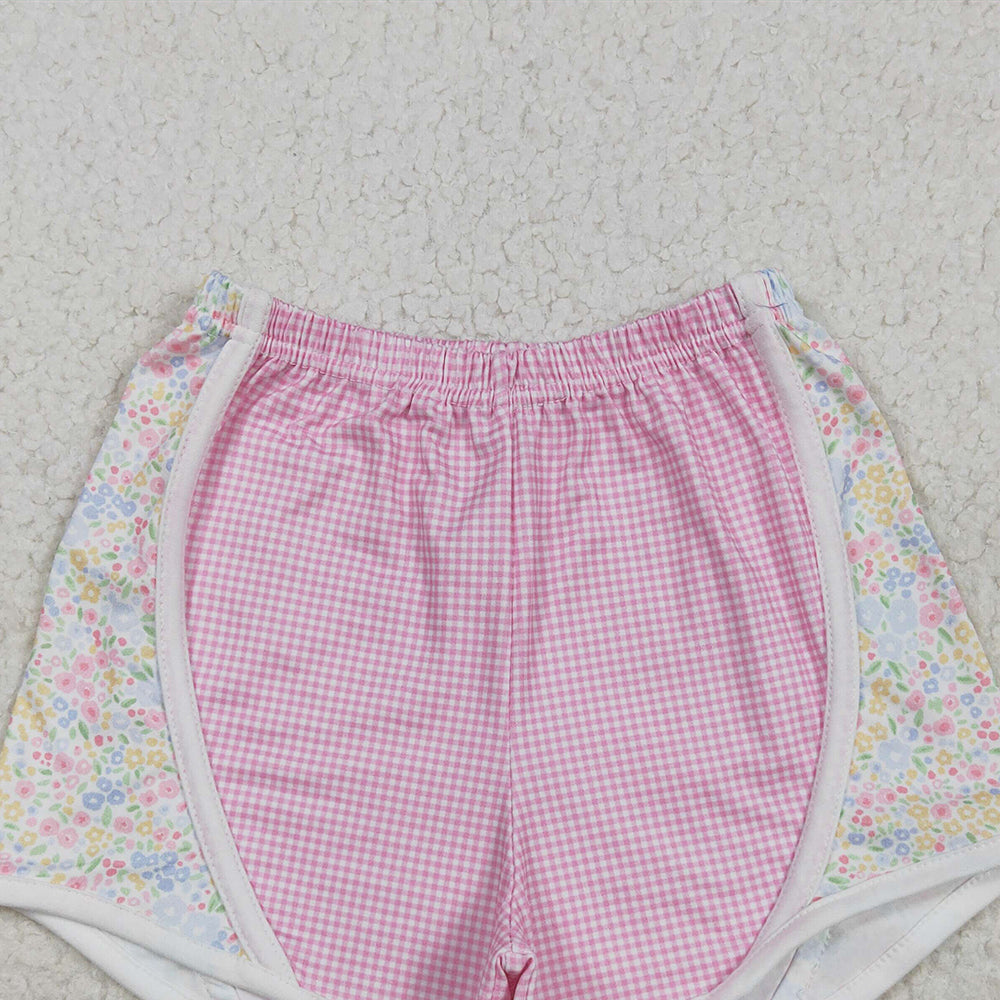7.15 SS0518RTS NO MOQ Baby Girls Shorts Baby Girls Pink Floral Shorts Bottoms