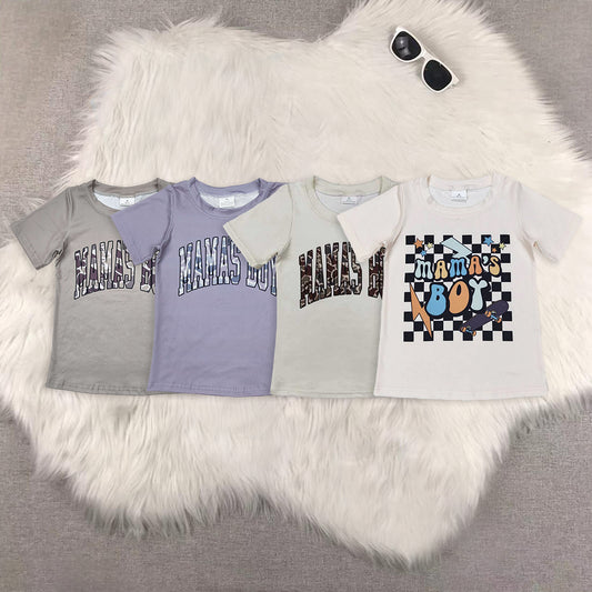8.18   Sibling Baby Boys Summer Tops Short sleeves camo mama's boy kids T-shirt