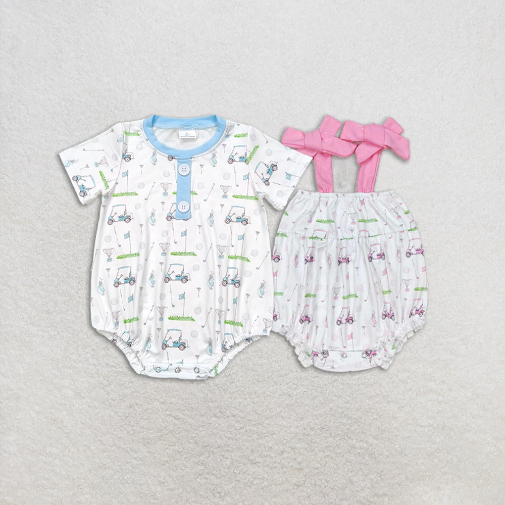 4.24 RTS NO MOQ Baby Boys Short Sleeve Golf Romper Summer Outfit Comfortable Cotton Clothing for Little Ones