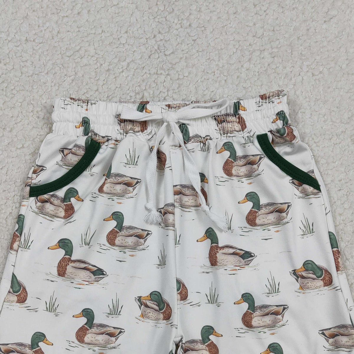 3.6 RTS NO MOQ （In stock）SS0677 Baby Boys Ducks Hunting Pockets Shorts Bottom