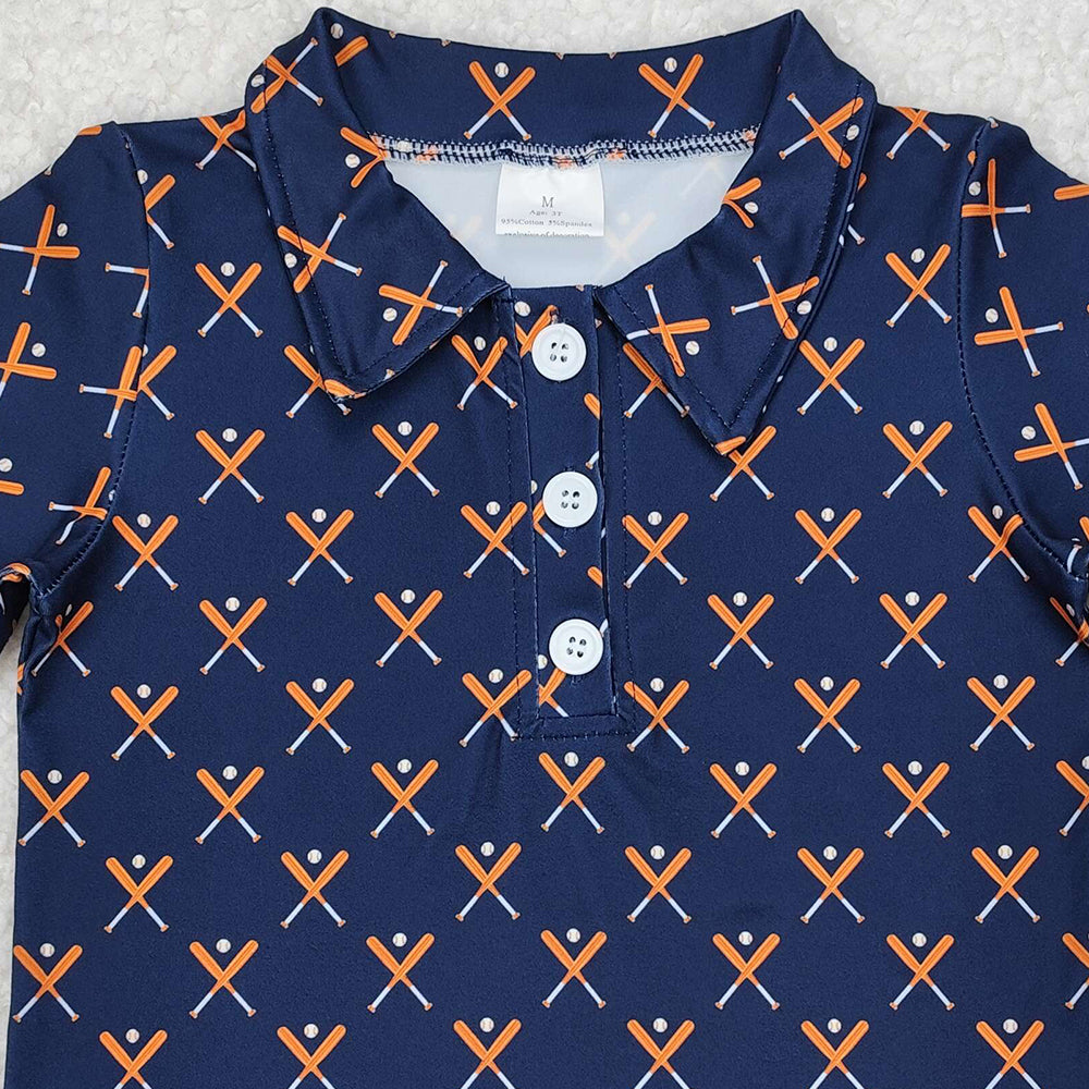 BT1120RTS NO MOQ Baby Boys Summer Tops Blue Short Sleeve Baseball Polo Shirt for Kids Boys Ages 7-14 Comfortable Breathable Fashionable Clothing
