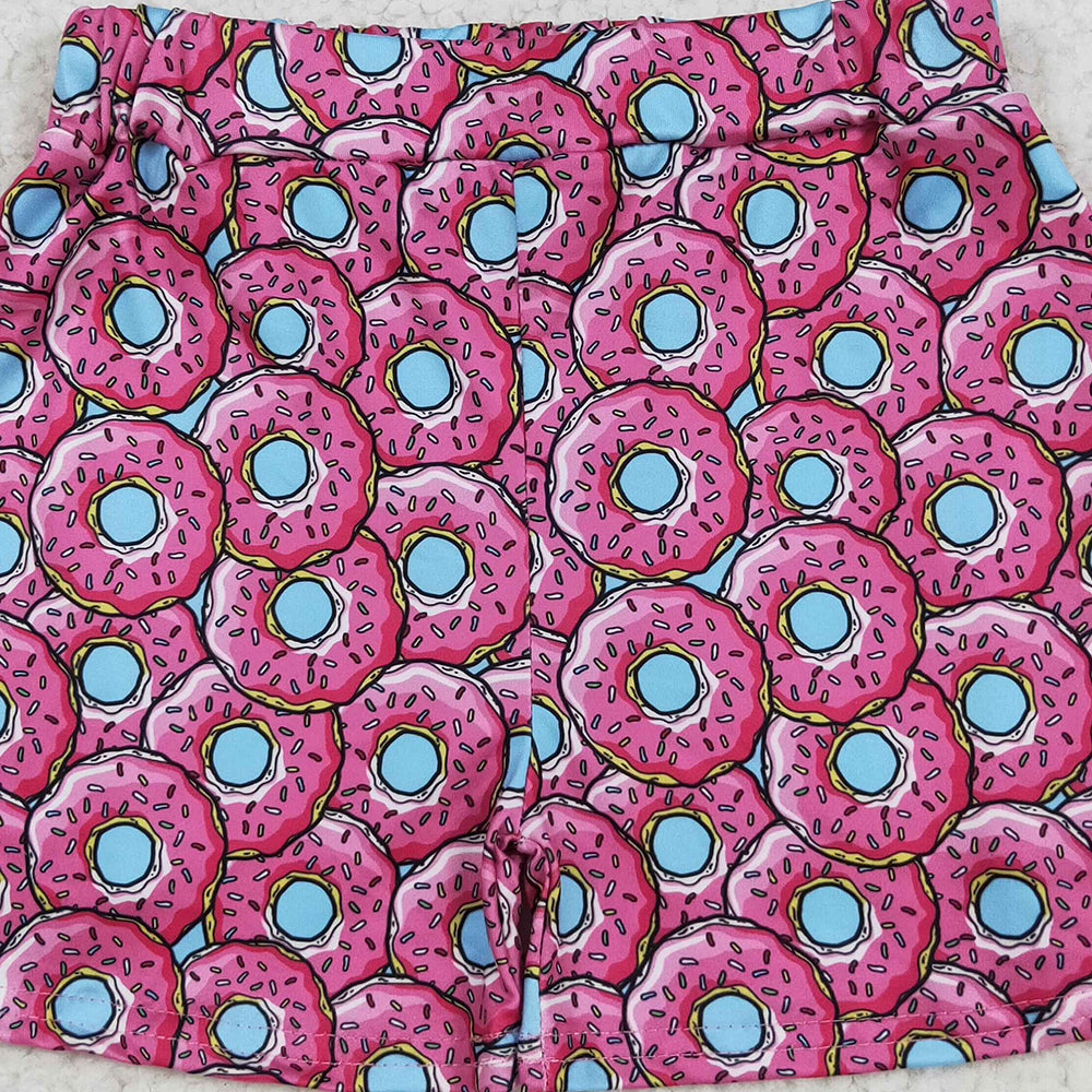 RTS NO MOQ （In stock）SS0632 Baby Girls Summer Shorts Baby Girls Pink Donuts Summer Shorts Bottom