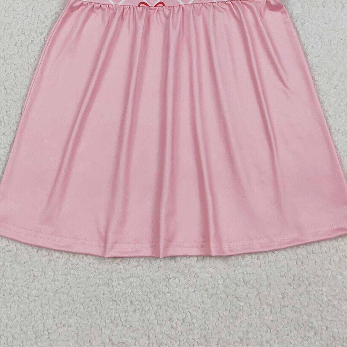 12.19 RTS NO MOQ （In stock）GSD2883 Baby Girls Short Sleeve Red Bows Checked Knee Length Dresses