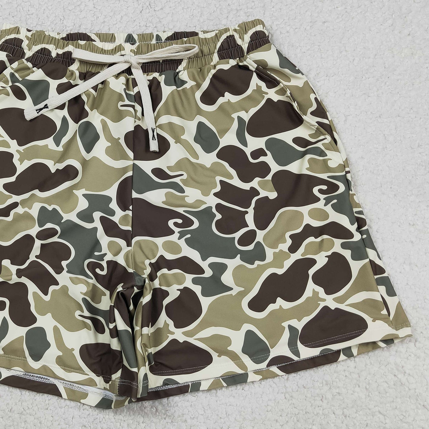 S0474  RTS NO MOQ （In stock ）Camo summer adult men swim trunks