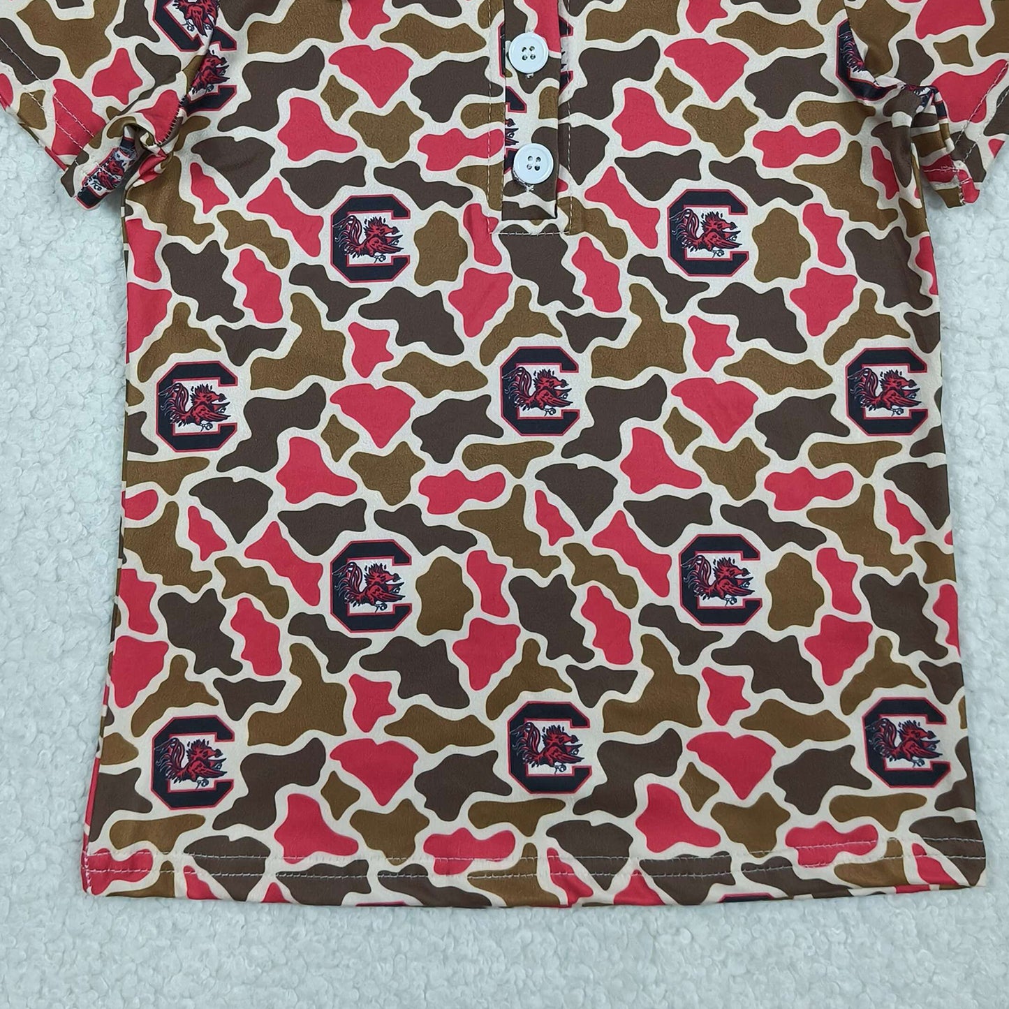 BT1697 RTS NO MOQ （In stock ）Short sleeves camo C kids boys team polo shirt
