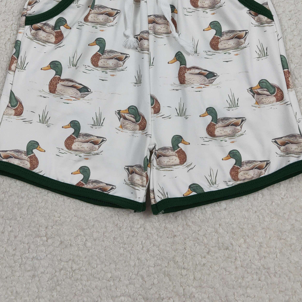 3.6 RTS NO MOQ （In stock）SS0677 Baby Boys Ducks Hunting Pockets Shorts Bottom