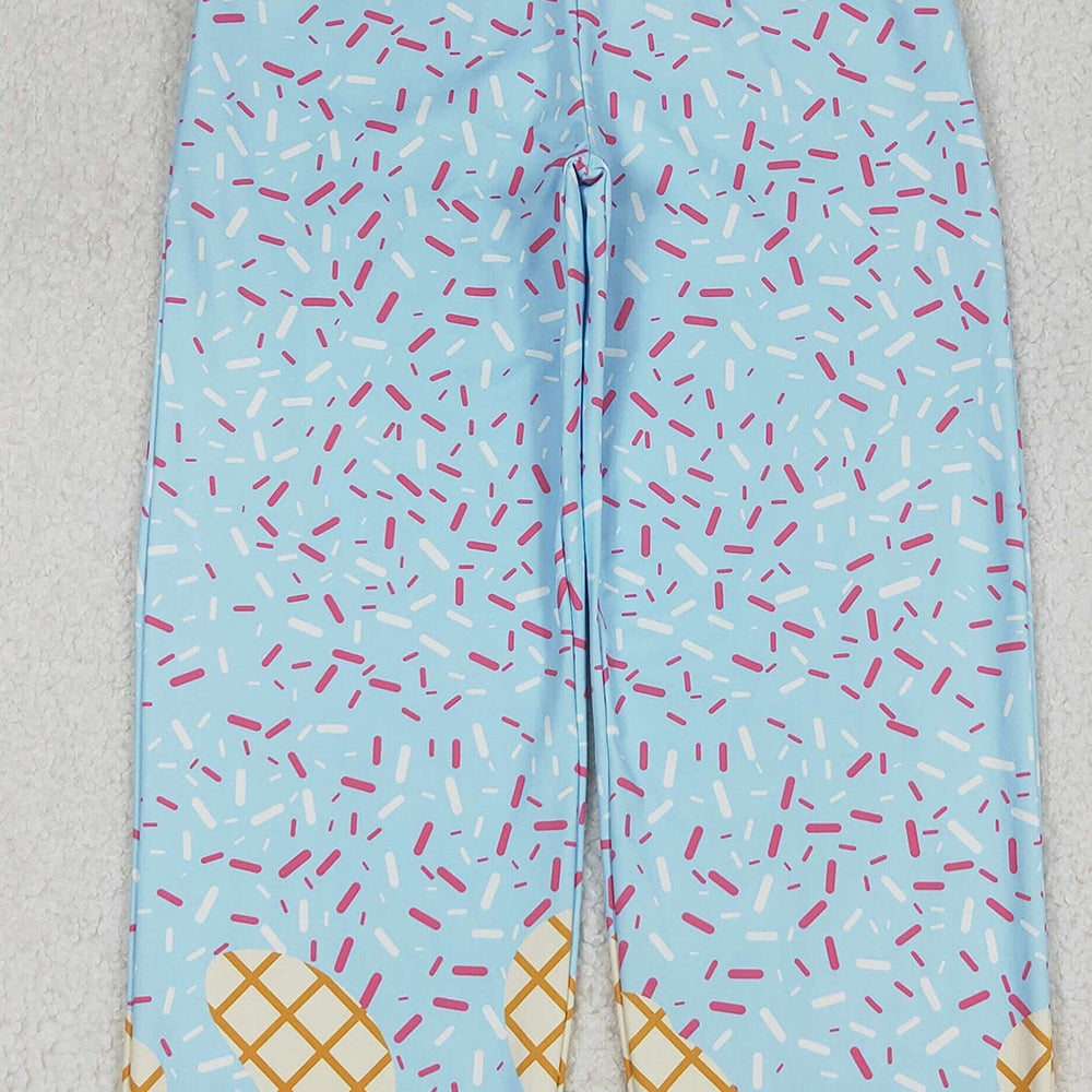 RTS NO MOQ （In stock）P0808 Adult Women's Yoga Pants Blue Drip Pockets Yoga Active Team Pants