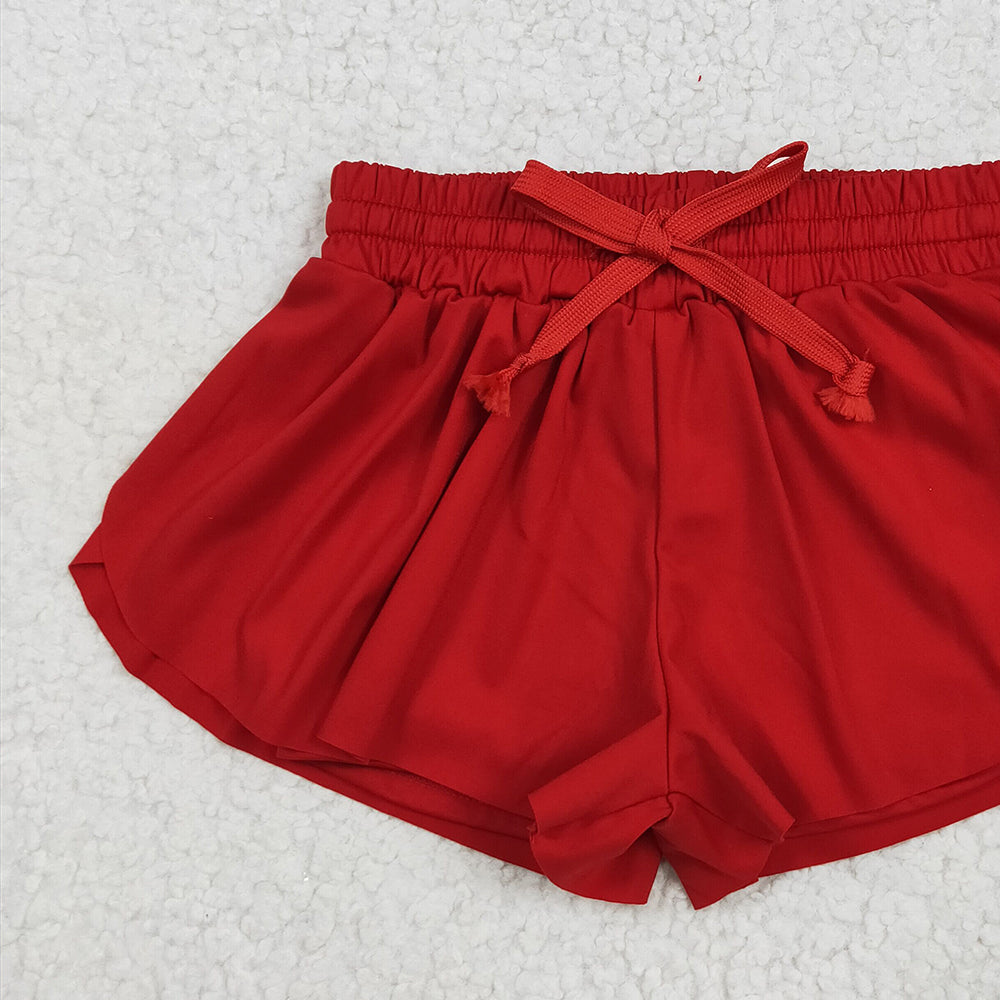 USA Shop (in stock) SS0544 RTS NO MOQ Baby Girls Summer Yoga Shorts baby girl clothes red summer skirts shorts