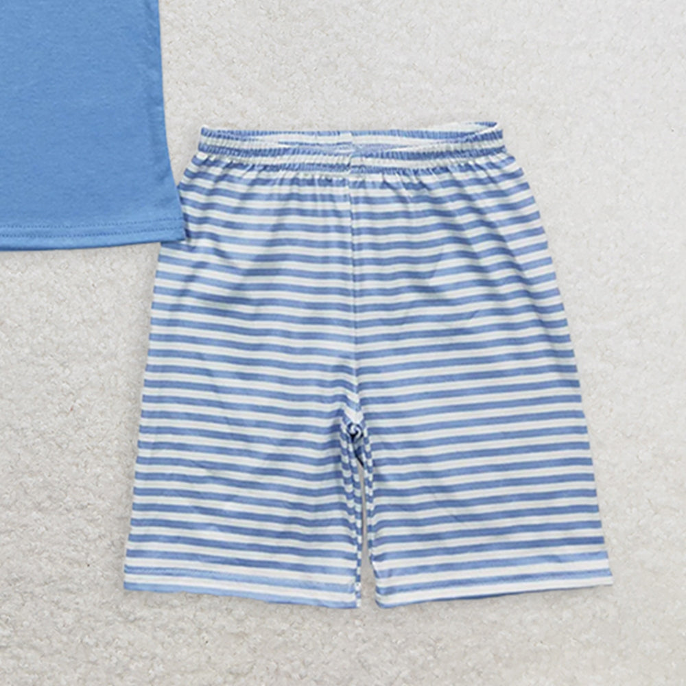 BSSO0172RTS NO MOQ  Baby Boys Summer Boys Outfits Baby Boys I love Dad Summer Shorts Clothes Sets