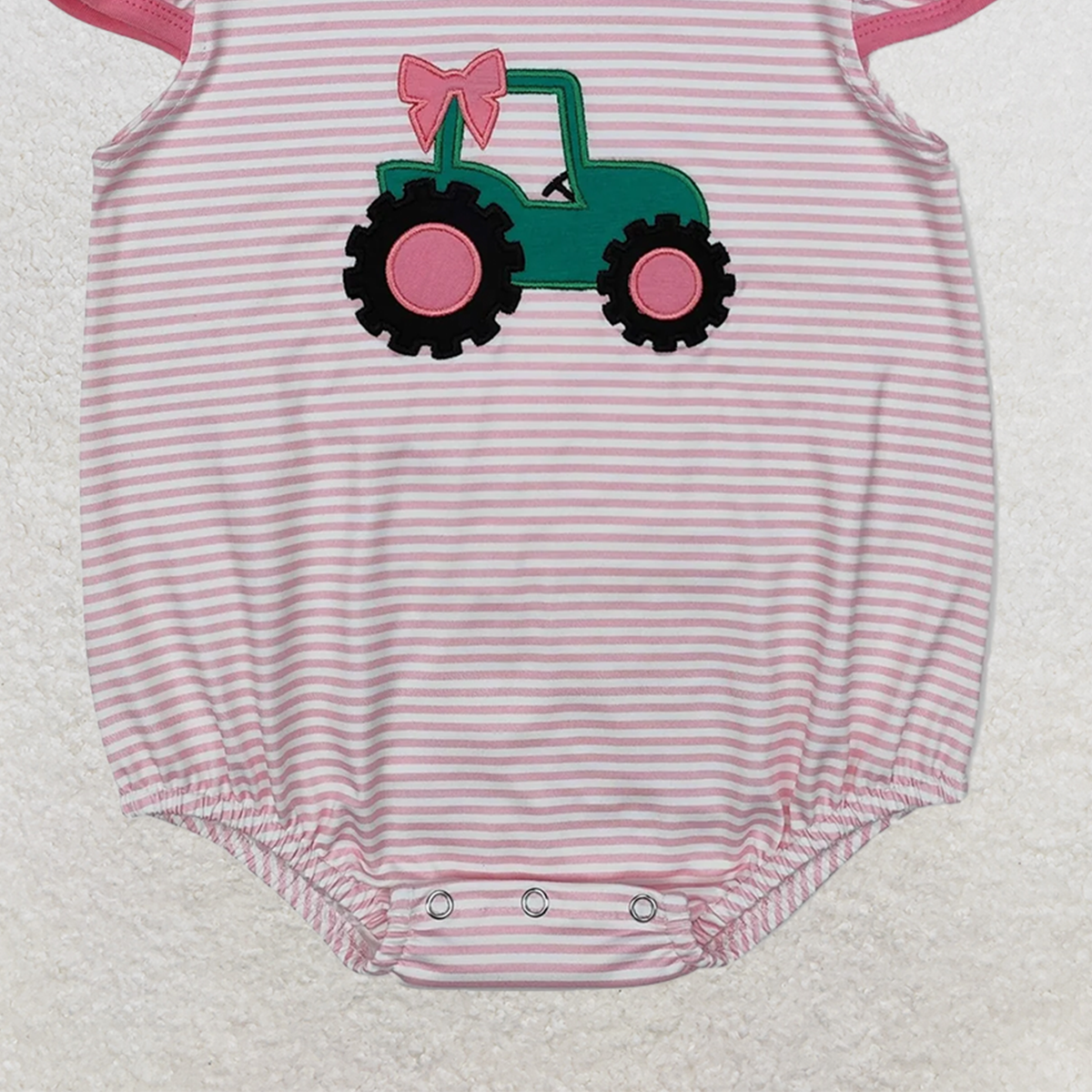 SR2432 RTS NO MOQ Baby Girls Summer Rompers baby girls clothes embroidery pink flying sleeve Romper