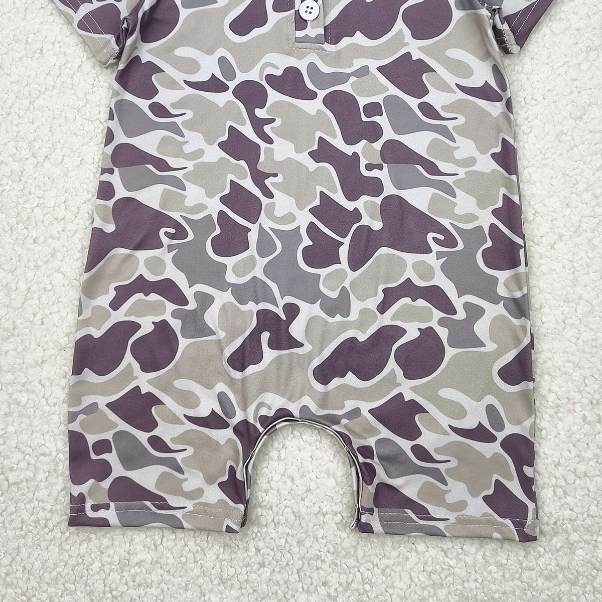 USA Shop (in stock)SR2977 RTS NO MOQ  Baby Boys Summer Rompers Short sleeves camo baby boys polo romper