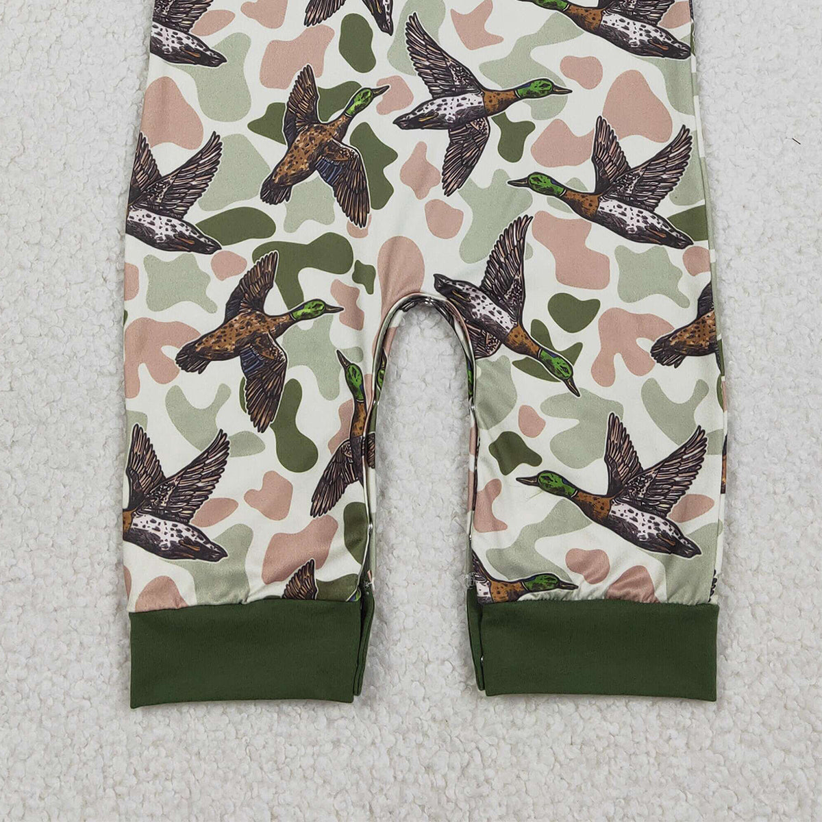 1.7 RTS NO MOQ （In stock）SR3634 Baby Boys Rompers Baby Boys Southern Hunting Ducks Camo Button Rompers