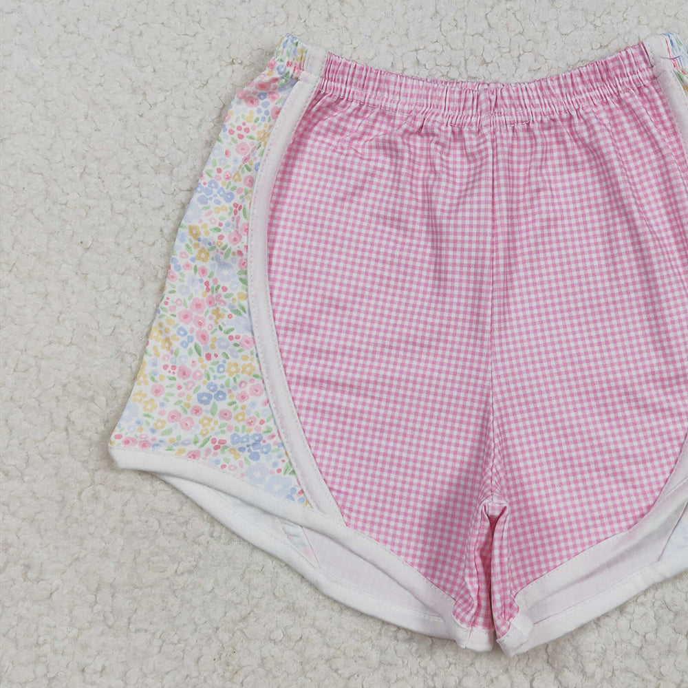 7.15 SS0518RTS NO MOQ Baby Girls Shorts Baby Girls Pink Floral Shorts Bottoms