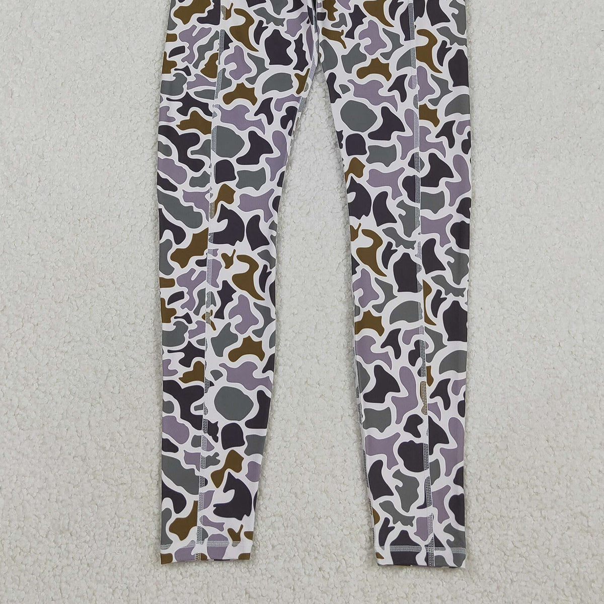 12.3 RTS NO MOQ （In stock）P0897 Adult Women Southern Lavender Camo Yoga Active Legging Pants Bottom