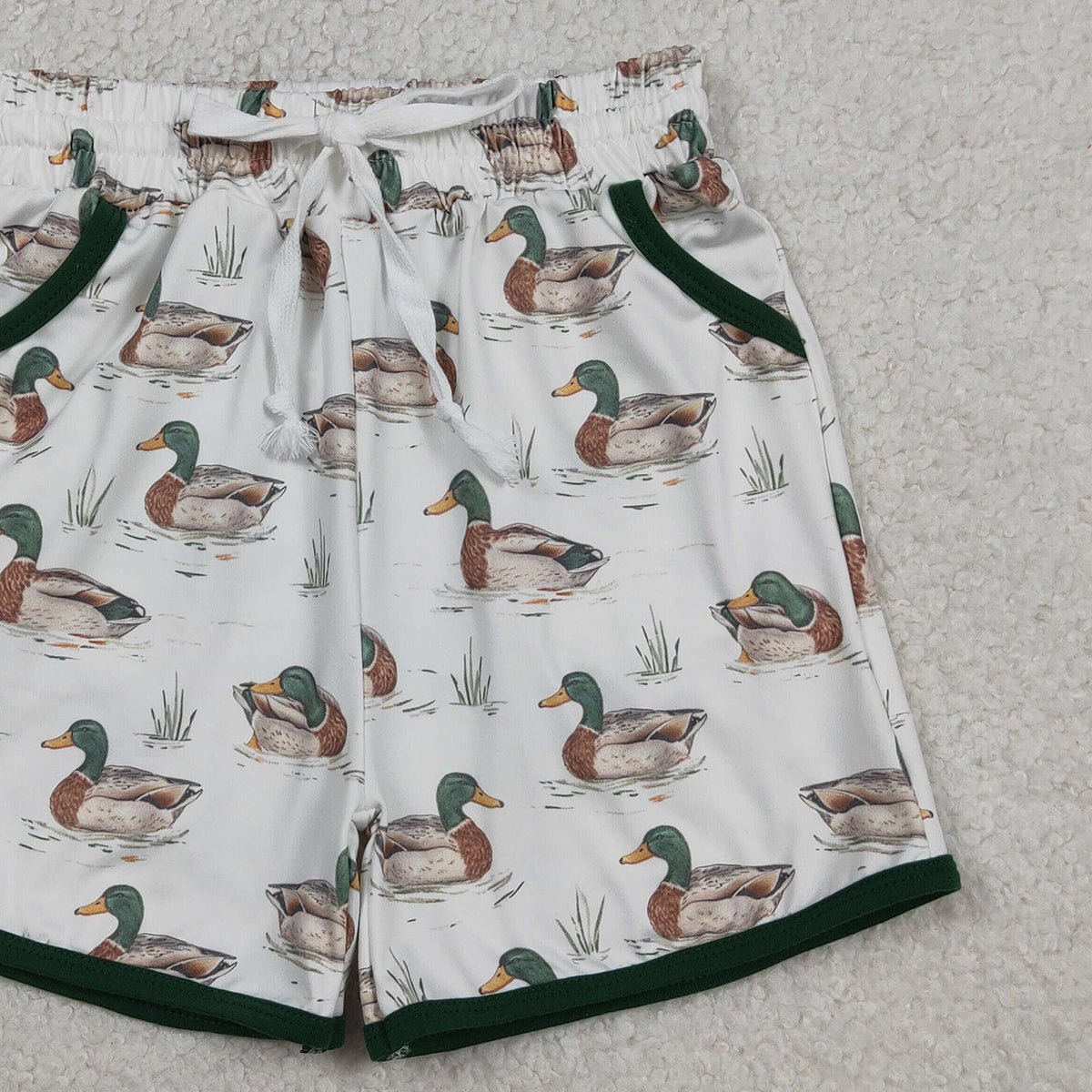 3.6 RTS NO MOQ （In stock）SS0677 Baby Boys Ducks Hunting Pockets Shorts Bottom