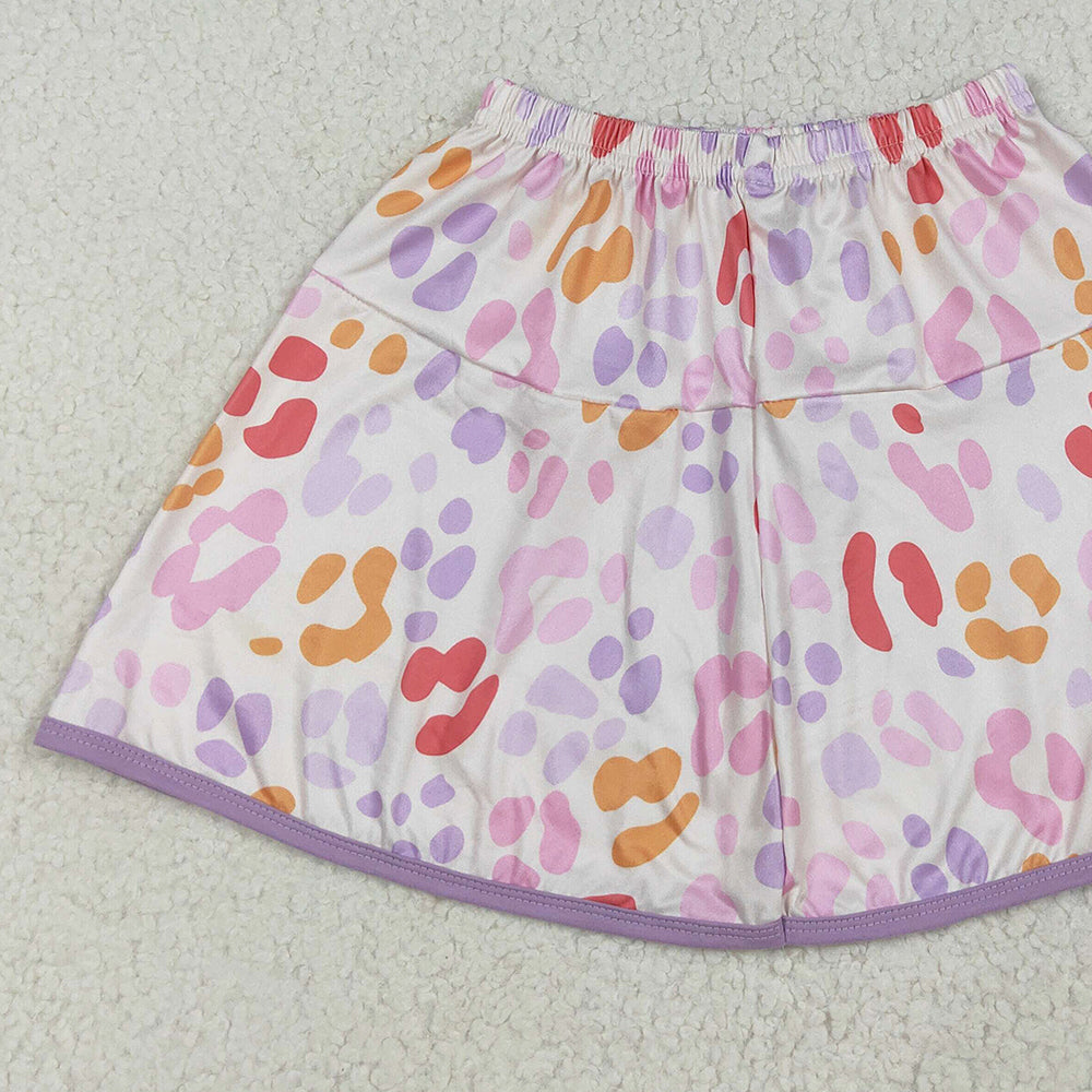GLK0097 RTS NO MOQ Baby Girls Skirt Baby Girls Colorful Leopard Shorts Skirts