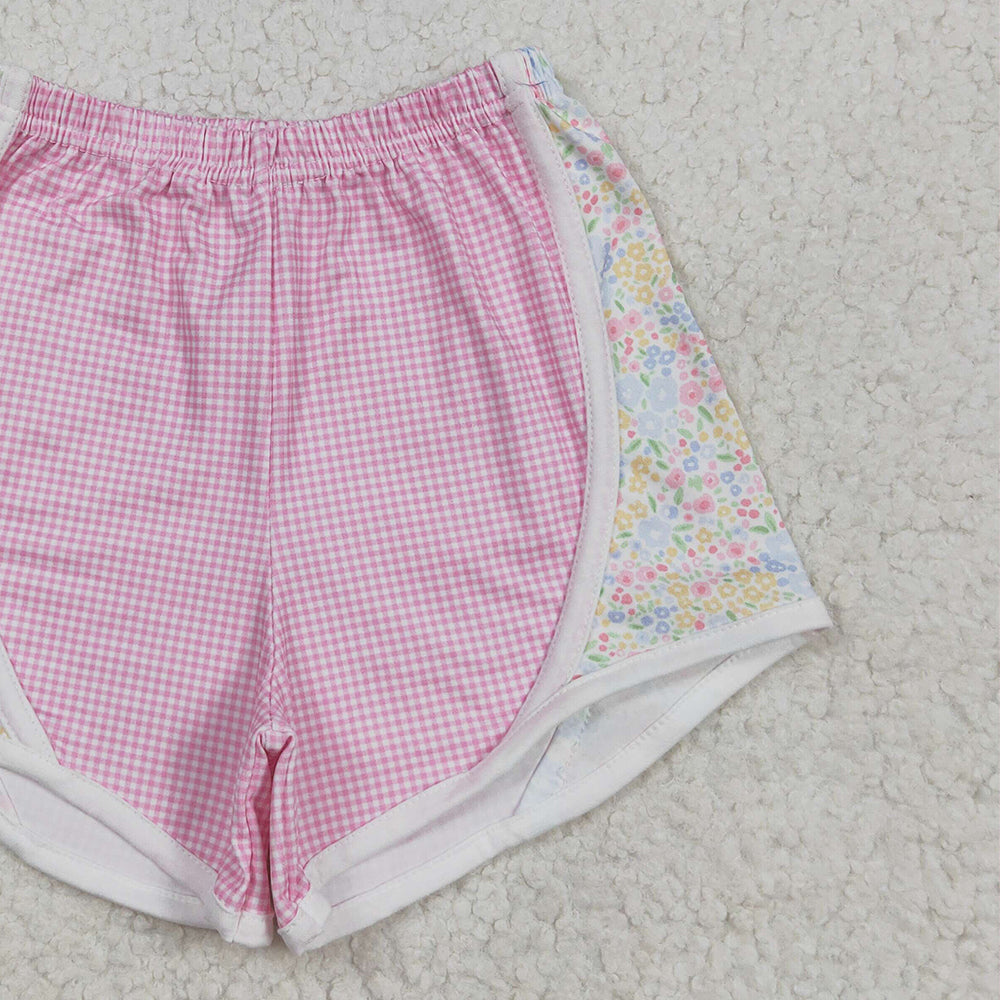 7.15 SS0518RTS NO MOQ Baby Girls Shorts Baby Girls Pink Floral Shorts Bottoms