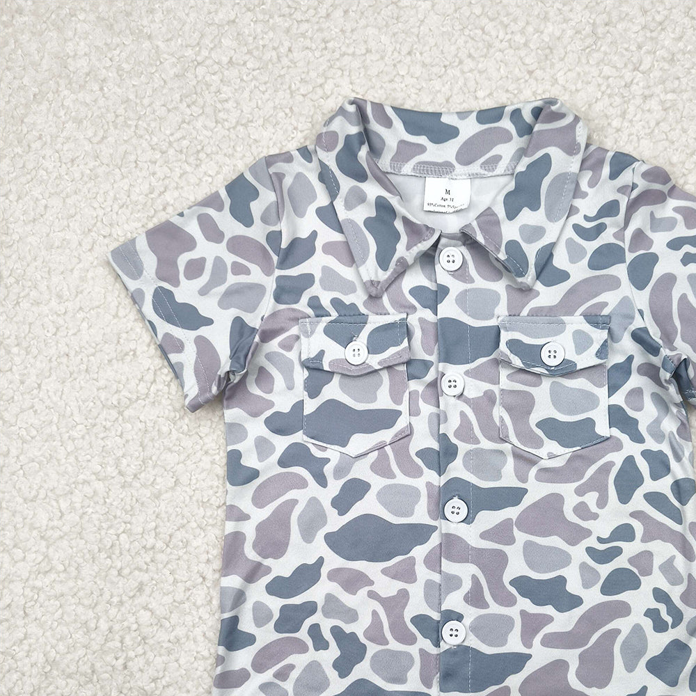6.10  BT1202SRTS NO MOQ Baby Boys Summer Tops toddler boys clothes camouflage short Sleeve Top