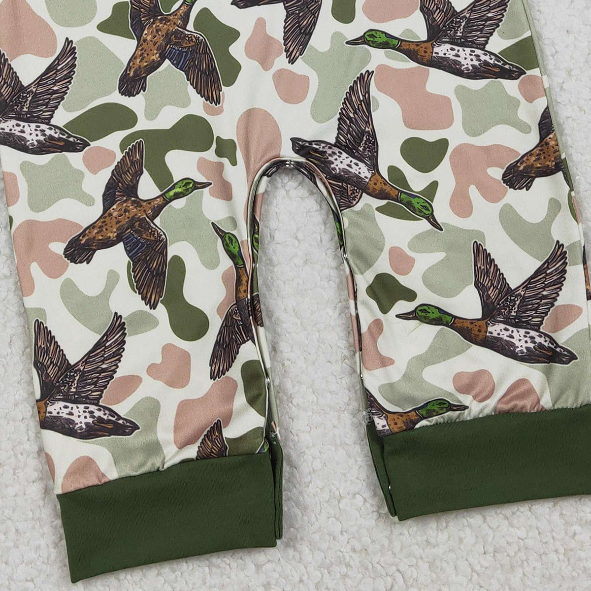 1.7 RTS NO MOQ （In stock）SR3634 Baby Boys Rompers Baby Boys Southern Hunting Ducks Camo Button Rompers