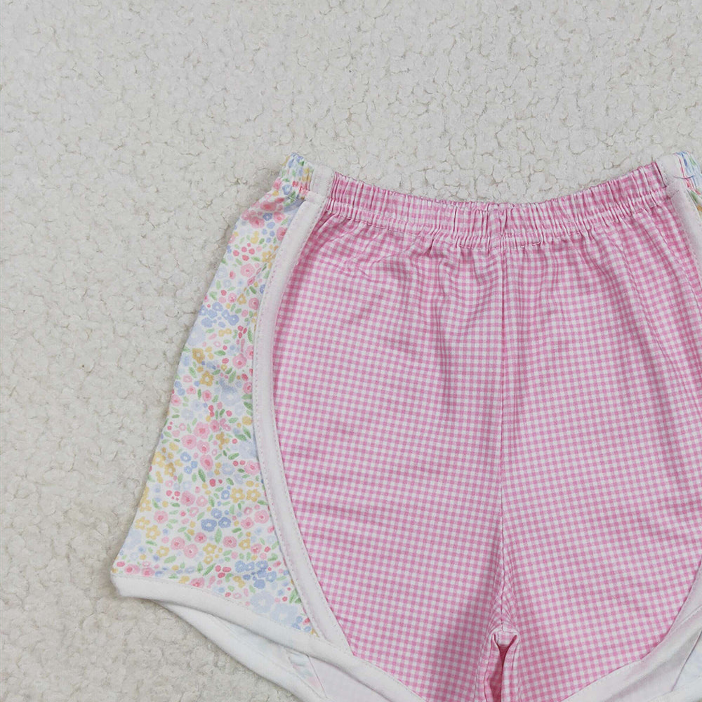 7.15 SS0518RTS NO MOQ Baby Girls Shorts Baby Girls Pink Floral Shorts Bottoms