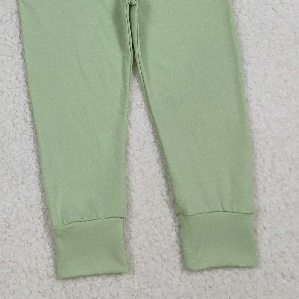 10.1 RTS NO MOQ （In stock）BLP1074  Baby Boys Winter Outfits Baby Boys Green Stripe Santa Top Pockets Pants Christmas Clothes Sets