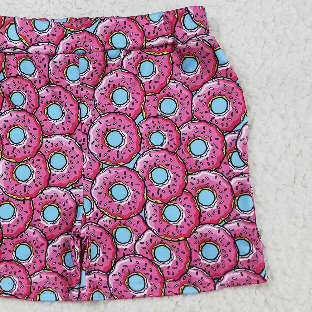 RTS NO MOQ （In stock）SS0632 Baby Girls Summer Shorts Baby Girls Pink Donuts Summer Shorts Bottom