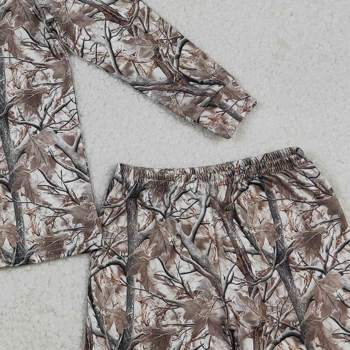 12.15 RTS NO MOQ （In stock）GLS0063 Baby Girls Southern Leaves Long Sleeve Top Shorts Clothes Sets