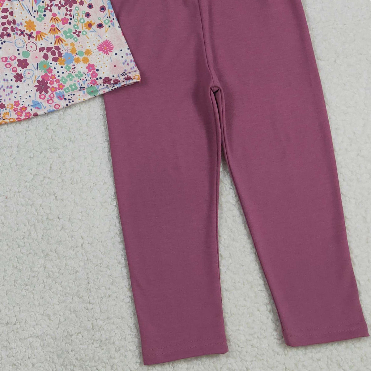 3.16 RTS NO MOQ （In stock）GLP1817 Baby Girls Fashion Colorful Flowers Tunic Legging Pants Clothes Sets