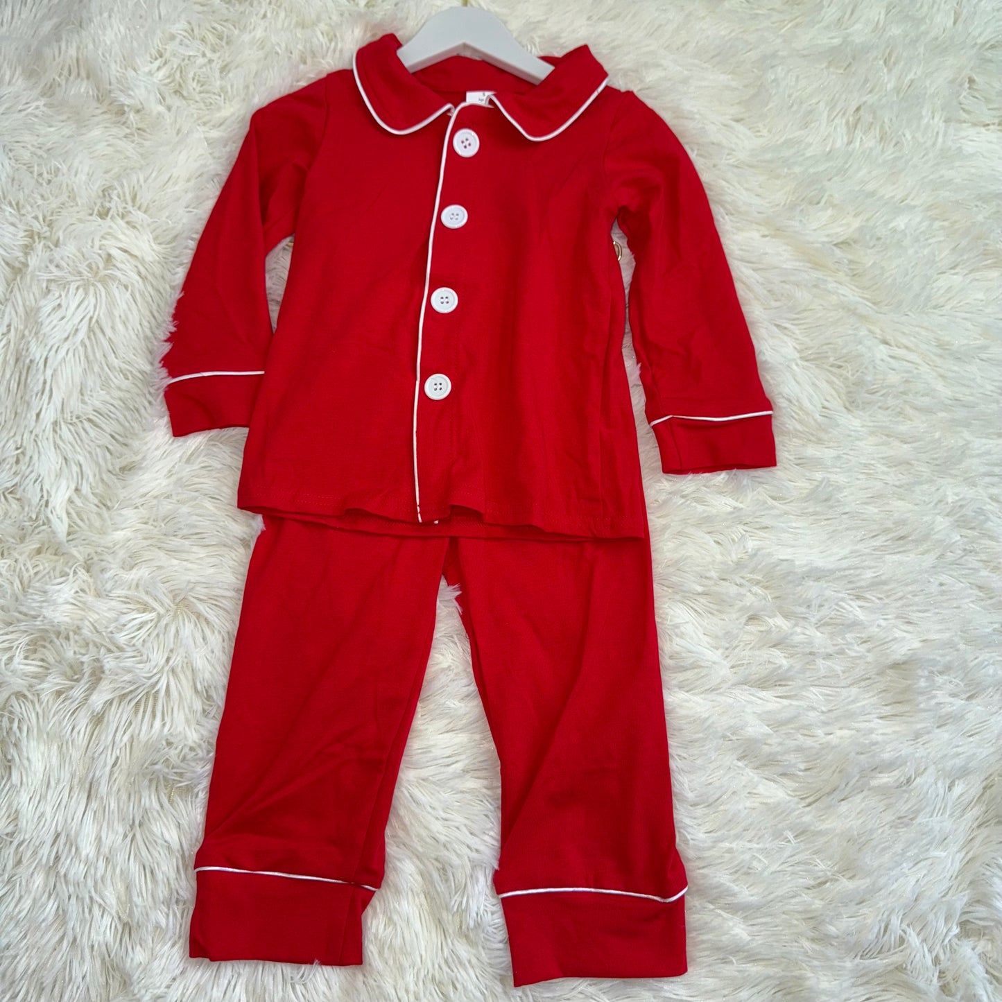 11.25 RST BLP1267 Baby Boys red color cotton Christmas pajamas pants clothes sets