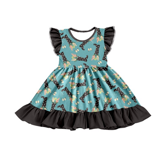 GSD0746  Pre-order baby girl clothes flying sleeves summer dress