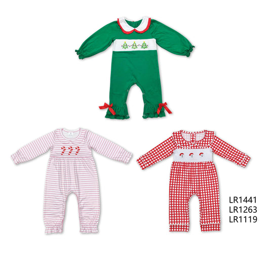 LR1441 LR1263 LR1119  Baby Christmas elements doll collar long romper