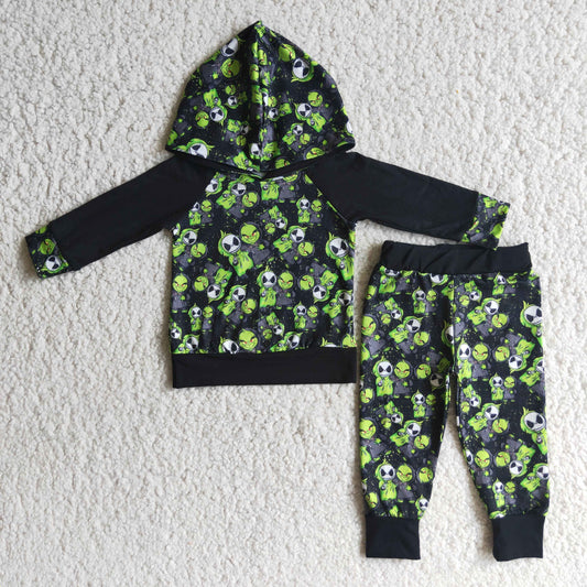 9.22 6 A15-14 Baby Boys Winter Outfits Kids Boys Halloween hooded pants sets