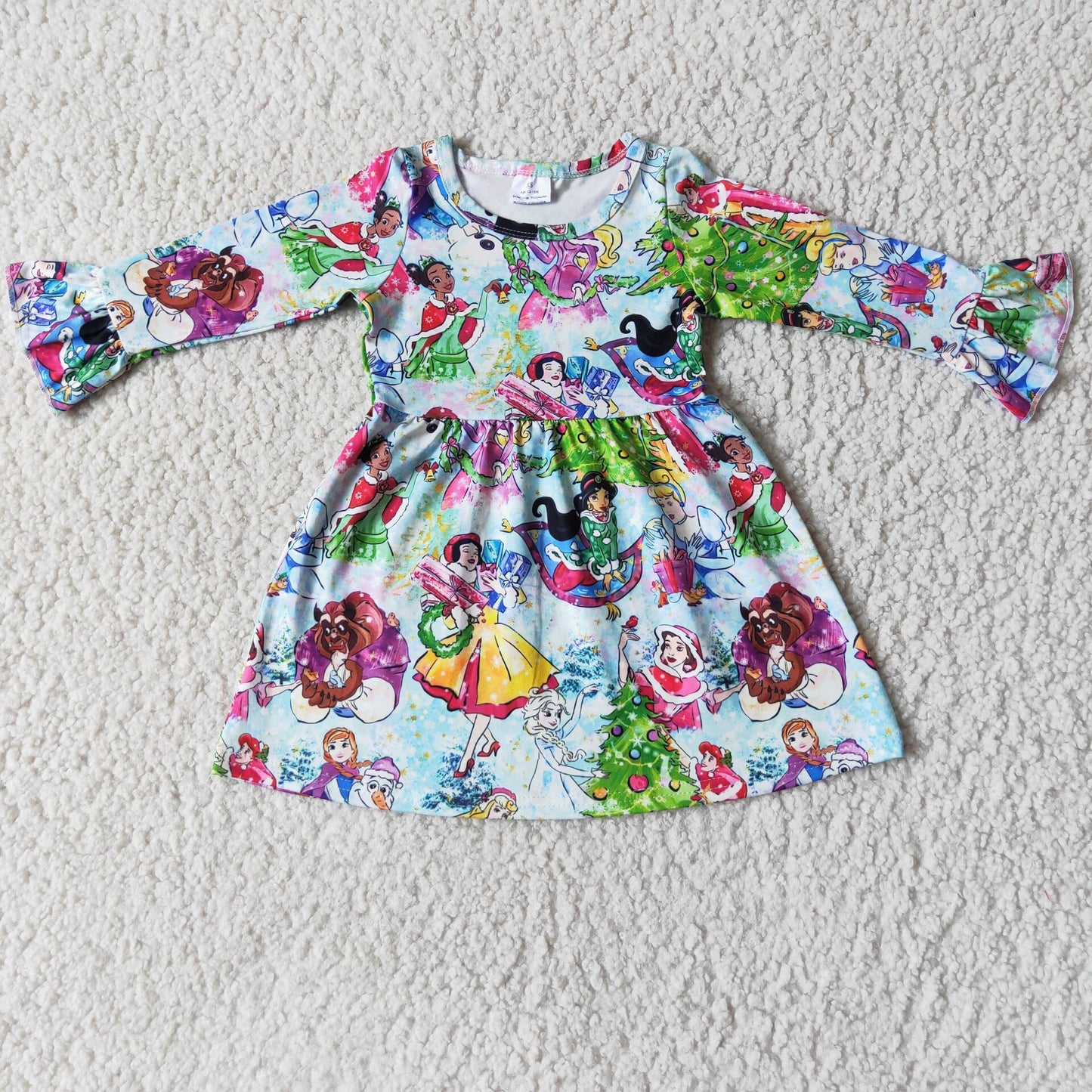 11.22 6 A16-17 Baby Girls Winter Dresses Baby Girls Christmas Cute pincess long sleeve