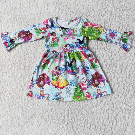 11.22 6 A16-17 Baby Girls Winter Dresses Baby Girls Christmas Cute pincess long sleeve
