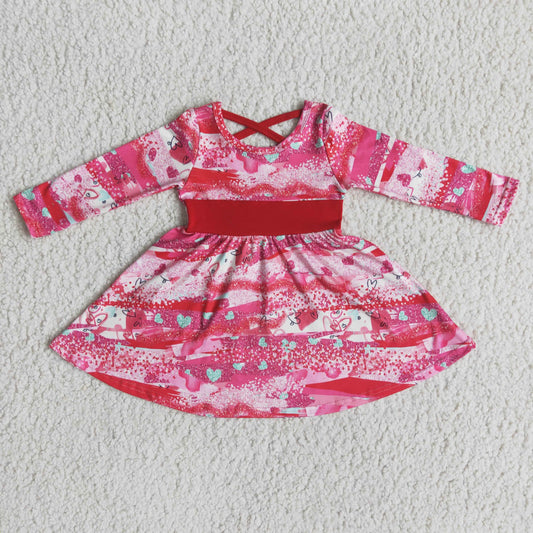 12.20 6 A2-5 Baby Girls Winter Dresses Baby Girls Valentines hotpink dresses
