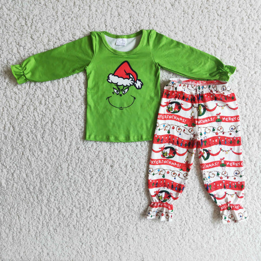 6 A20-4 Girls Green Christmas set