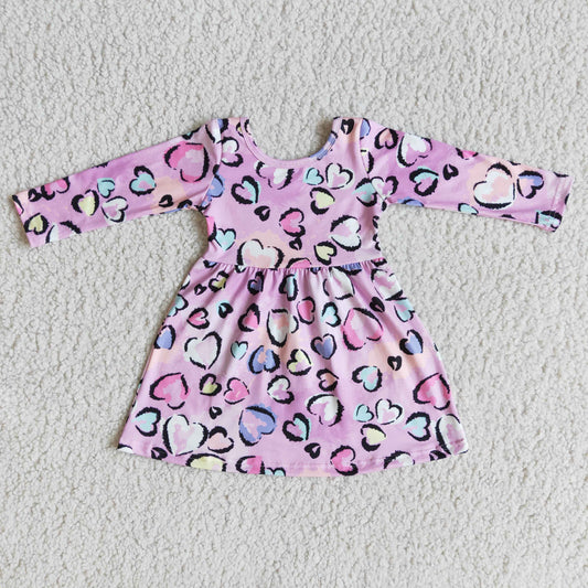 12.20 6 A25-18 Baby Girls Winter Dresses Baby Girls  heart knee length dresses