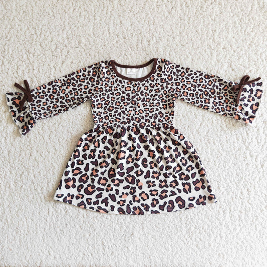 12.6 6 A6-13 Baby Girls Winter Dresses Baby Girls Long sleeve Leopard dresses