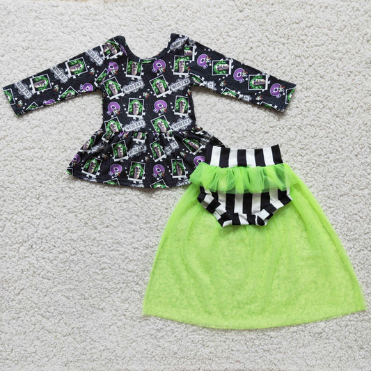 9.17 6 A8-27 Baby Girls Winter Outfits Halloween bummie tutu set