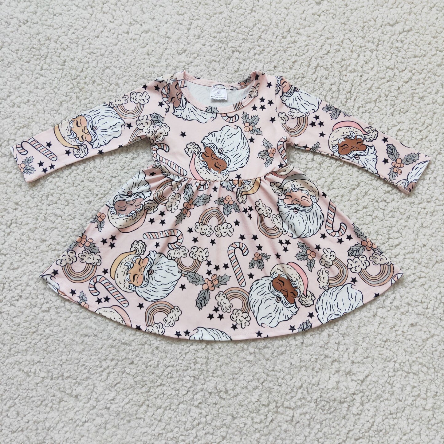 11.8 6 A9-3 Baby Girls Winter Dresses Baby Girls Christmas santa big sweep dresses