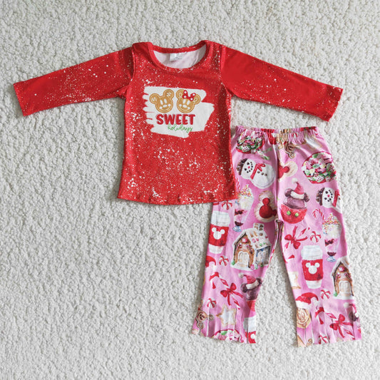 6 B1-17 Sweet holiday tassel pants sets