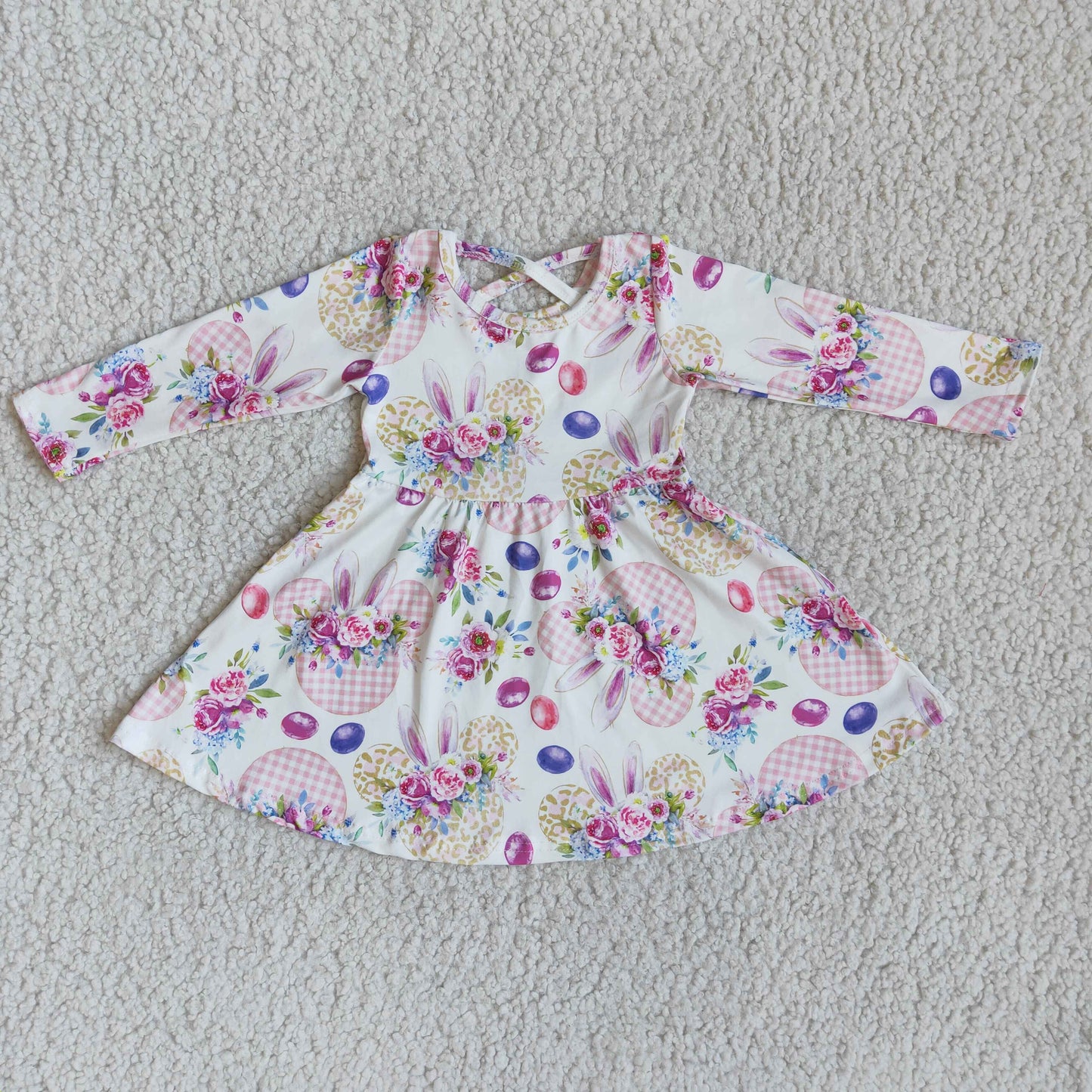 1.17 6 B11-4 Baby Girls Winter Dresses baby girls Spring unicorn Easter floral dresses
