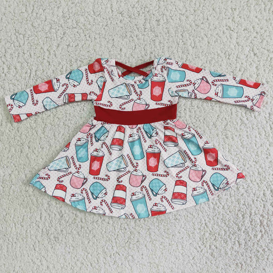 11.15 6 B12-19 Baby Girls Winter Dresses Baby Girls Christmas cup dresses
