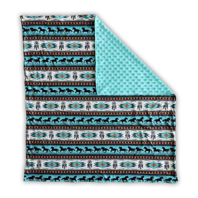 USA Warehouse (IN STOCK) Sibling Baby Kids Colorful Bows Flowers Print Blankets