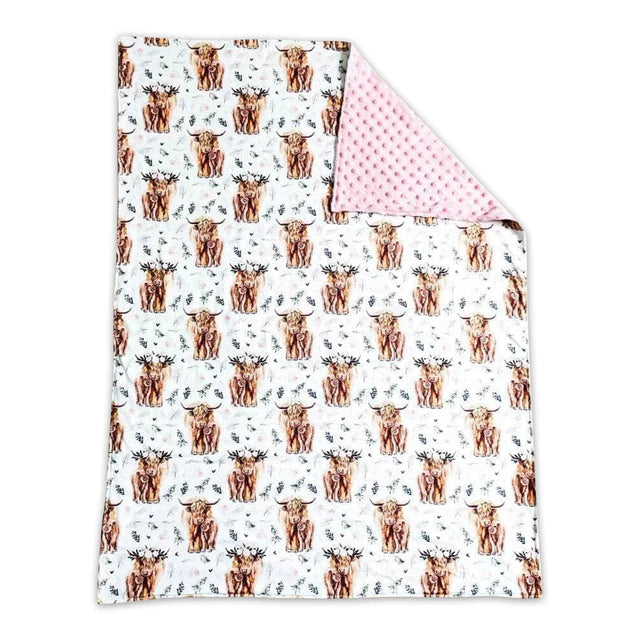 USA Warehouse (IN STOCK) Sibling Baby Kids Colorful Bows Flowers Print Blankets