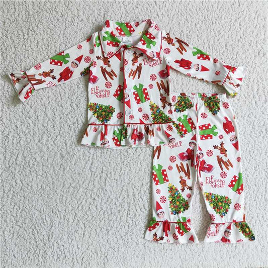 RTS  Open media 2 in modal Cute naughty and nice girls Christmas pjs
